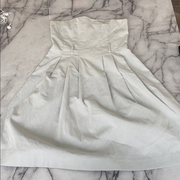 Theory Strapless Pinstripe Dress - Picture 1 of 2